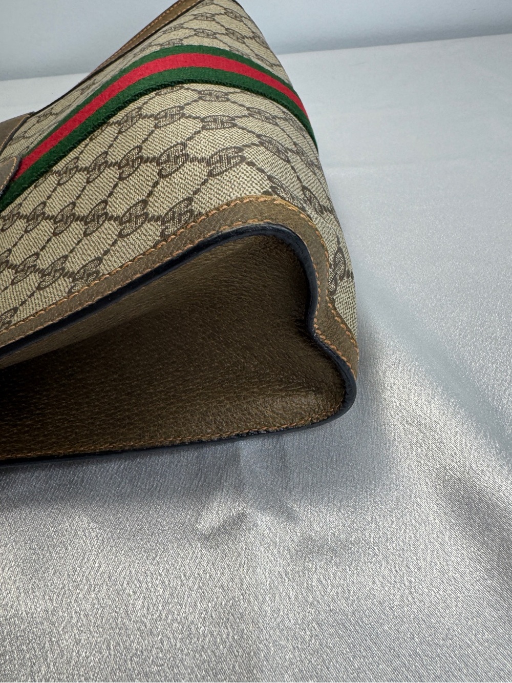 Gucci Vintage GG Beige Supreme Sherry Line Canvas Clutch Bag - Picture 16 of 16